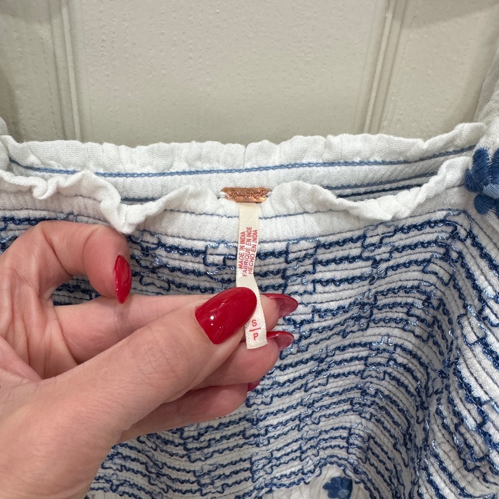 Free People White and Blue Floral Dress - Picture 8 of 14